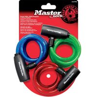 Master Lock 自転車用ロック ケーブル 3個入 (8127TRI) / BIKE LOCK/CABLE 3PK