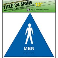 Hy-Ko 点字サインプレート 男性用トイレ (T-24M) / MEN RESTRM SIGN BRAILLE