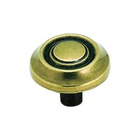 Amerock Allison ラウンド型キャビネットノブ ブラッシュドブラス (BP3423BB) / KNOB TRAD1-1/4BUR BRASS