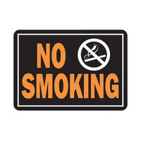 HY-KO アルミニウム製サインプレート「No Smoking」12枚入 (811) / SIGN NO SMOKW AL 10X14"