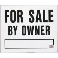 Hy-Ko サインプレート 「For Sale by Owner」5枚入 (LFS-1) / SIGN 4 SALE OWNR 20X24"