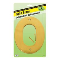 HY-KO ネジ取付式ナンバー ブラスゴールド 5インチ「0」(BR-50/0) / NUMBER HOUSE 5"S BRASS#0