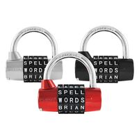 Wordlock ワードベース5ダイヤル式ロックキー (PL-001-A1) / WORD PADLOCK 5-DIAL