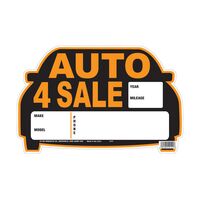 Hy-Ko 「AUTO FOR SALE」サインプレート 5枚入 (22121) / AUTO FOR SALE SIGN