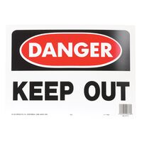 HY-KO プラスティック製サインプレート「Danger/Keep Out」5枚入 (512) / SIGN OSHA KEEP OUT10X14"