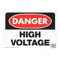 HY-KO プラスティック製サインプレート「Danger/High Voltage」5枚入 (508) / SIGN OSHA HI VOLTS10X14"