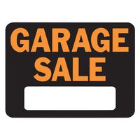 HY-KO プラスティック製サインプレート「Garage Sale」10枚入 (3023) / SIGN GAR SALE 9X12"PLAST