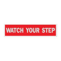 HY-KO アルミニウム製サインプレート「Watch Your Step」10枚入(440)  / SIGN WATCH STEP 2X8"ALUM