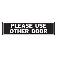 HY-KO アルミニウム製サインプレート「Please Use Other Door」10枚入 (445) / SIGN USE OTHER DOOR2X8"