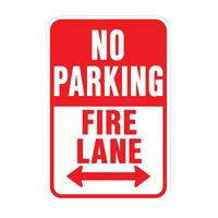 HY-KO アルミニウム製サインプレート「No Parking Fire Lane」 (HW-26)  / SIGN NO PARK FIRE LANE