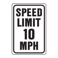 HY-KO アルミニウム製サインプレート「Speed Limit 10 Mph」 (HW-10) / SIGN SPEED 10 MPH ALUM