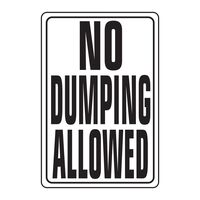HY-KO アルミニウム製サインプレート「No Dumping Allowed」 (HW-4) / SIGN NO DUMPING ALUM