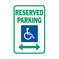 Hy-Ko アルミニウム製サインプレート「Reserved Parking」(HW-32) / SIGN HANDICAP RESRV PARK