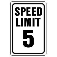 HY-KO アルミニウム製サインプレート「 Speed Limit 5 Mph」(HW-23) / SIGN SPEED LIM 5MPH ALUM