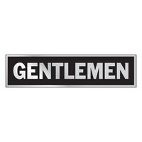 HY-KO アルミニウム製サインプレート「Gentlemen」10枚入 ( 415) / SIGN GENTLEMEN 2X8" ALUM