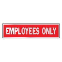 HY-KO アルミニウム製サインプレート「Employees Only」10枚入 (409) / SIGN EMPLOYEES ONLY2X8"