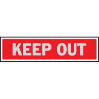 HY-KO アルミニウム製サインプレート「KEEP OUT」10枚入(417) / SIGN KEEP OUT 2X8" ALUM