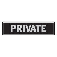 HY-KO アルミニウム製サインプレート「Private」10枚入 (433) / SIGN PRIVATE 2X8" ALUM