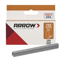 Arrow Fastener 亜鉛メッキスティール製ステープル ラウンドクラウン 1000個入 5箱 ( 259) / STAPLE T25 9/16" PK1000