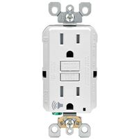 Leviton アラーム付GFIコンセント 15amps ホワイト (GFTA1-W) / AUDIBLE GFI RECPT15A WHT