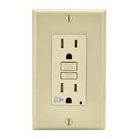 Leviton アラーム付GFIコンセント 15amps アイボリー (GFTA1-I) / AUDIBLE GFI RECEPT15A IV