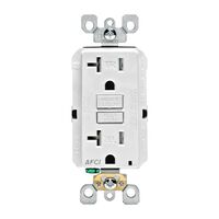 Leviton Decora タンパーレジスタントAFCIコンセント 20A 125V ホワイト (AFTR2-W) / TR AFCI RECPT20A125V WHT