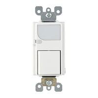 Leviton Decora ライト付きトグルスイッチ 15A ホワイト (6526-W) / TGL SWIT&LIGHT 15A WHT