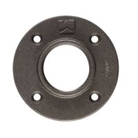 B＆K 可鍛鉄フロアーフランジ 1/2インチ径 ブラック 5個入 (521-603BG) / FLOOR FLANGE 1/2"BLACK