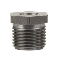 Billco 1/2×1/4インチ径六角ブッシュ ブラックスティール (753288000155) / BUSHING HEX 1/2X1/4 BLK