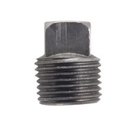 Billco ブラックスティール製スクエアヘッドプラグ 1/2インチ径 5個入 (753288000407) / PLUG SQ HEAD 1/2" BLACK