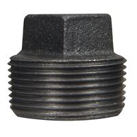 B＆K  可鍛鉄製MPTプラグ 1/2インチ ブラック 5個入 (521-803BG) / PLUGS BLK 1/2"