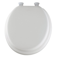 Mayfair ビニールクッション式トイレ便座 丸型 ホワイト (13EC-000) / TOILET SEAT RND SFT WHT