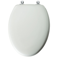 Mayfair 木製トイレ便座 細長型 ホワイト (144CP-000) / TOILET SEAT ELNG WH/CHRM