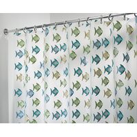 InterDesign シャワーカーテン 魚柄 2パック (27780) / SHOWR CURTAIN FISHY PEVA