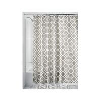 InterDesign シャワーカーテン ベージュ格子柄  2パック (45420) / SHOWER CURTAIN TRELLIS