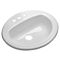 Mansfield MS 丸型トイレ用シンク ホワイト ( 237-4 ) / OVAL SELF RIM SINK WHT