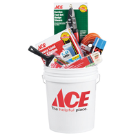 Ace プラスティック製バケツ ホワイト 10個入 (05GACE54120) /  PLSTC BUCKET 5G WHT ACE