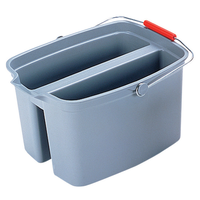 Rubbermaid Commercial 長方形ダブルバケツ グレー (2628-88-GRAY) / PAIL 19QT 2 WELL PLASGRY