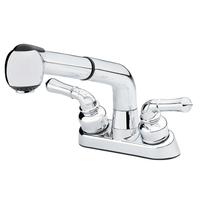Homewerks Washerless 2ハンドルプルアウト式キッチン蛇口 クロムメッキ仕上げ (3311-U525)
