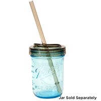 Ball Drinkware Series ワイドマウス用蓋カバー＆ストロー 2パック (1440015015) / LID/STRAW MSN JAR WM 2PK