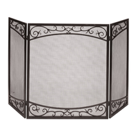 Panacea スティール製暖炉用スクリーン (15917) / SCREEN SCROLL 30 X 50