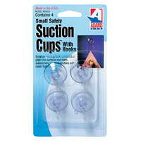 Adams フック付吸着キャップ 4個入 (7500-77-3040) / SUCTION CUPS SM CARD/4