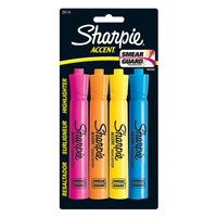 Sharpie Accent アソーテッドハイライター 細め4色入 6パック (25174) / HIGHLIGHTER ASST COLR4PK