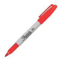 Sharpie 油性マーカー 細字用 レッド 6パック ( 30102) / SHARPIE MARKER FINE RED