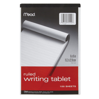 Mead 罫線付便せん 100枚入 6パック (70102) / TABLET RULED 6X9"100CT