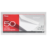 Mead 封筒 ホワイト 50枚入 24パック (75050) / ENVELOPE 10" 50CT PLAIN