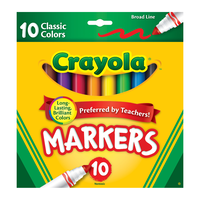 Crayola Classic アソーテッドマーカー10色セット 太字 ( 58-7722) / MARKER BROADTIP PK10