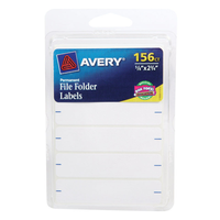 Avery タブ付きファイルホルダー 6パック (06141) / LABEL FILE 2.75X5/8PK156