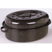 Columbian Home Graniteware 蓋付き楕円形ロースター 4個セット( 0510-4) / ROASTER+COVER OVAL 18-22