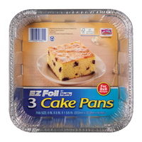 Hefty EZ Foil ケーキパン 3個入×12パック ( 00Z93821) / PAN FOIL CAKE SQ 8" PK 3